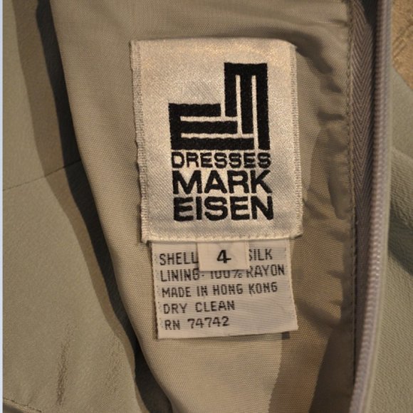 Mark Eisen Crepe Silk Sweetheart Dress - Picture 6 of 6